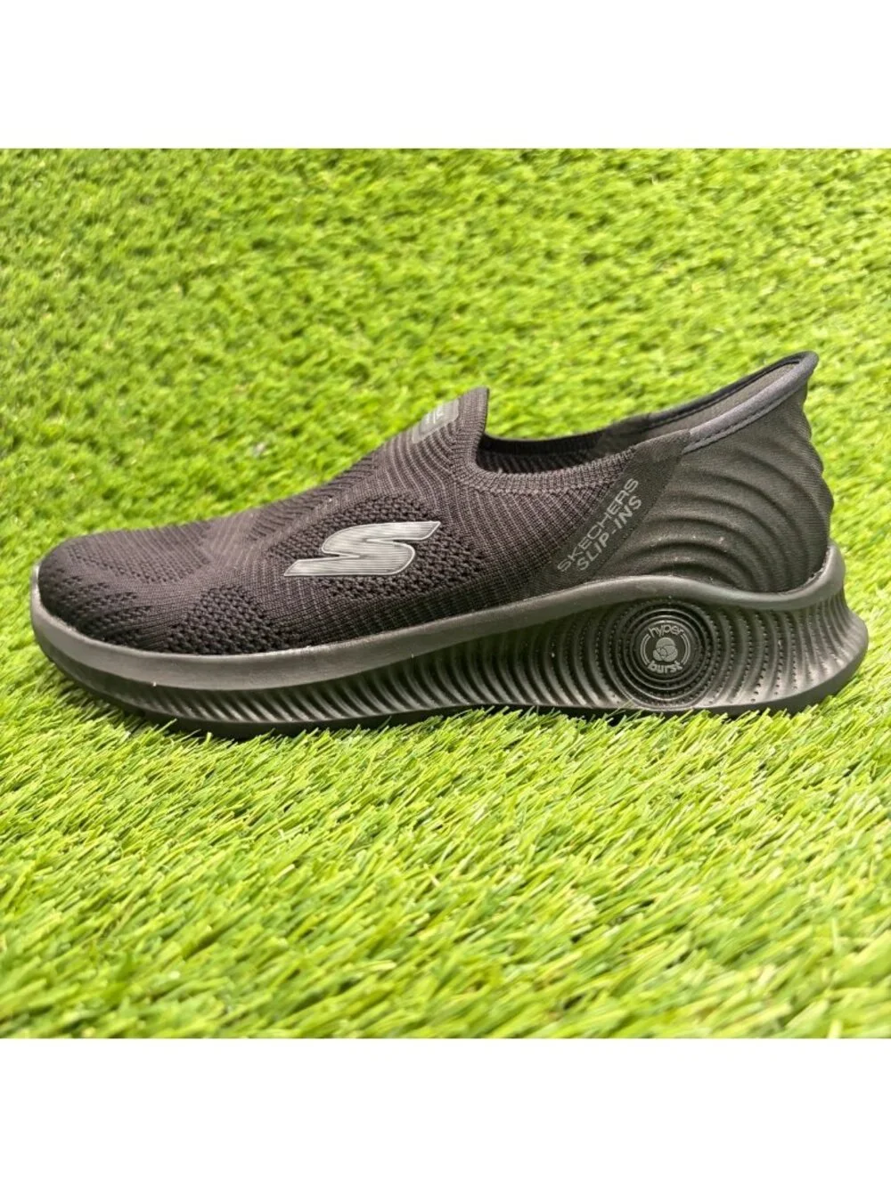 Skechers Go Walk Anywhere Womens Size 6.5 Black Running Slip-On Shoes Sneakers